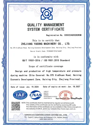 Zertifizierungszertifikat für Qualitätsmanagementsysteme